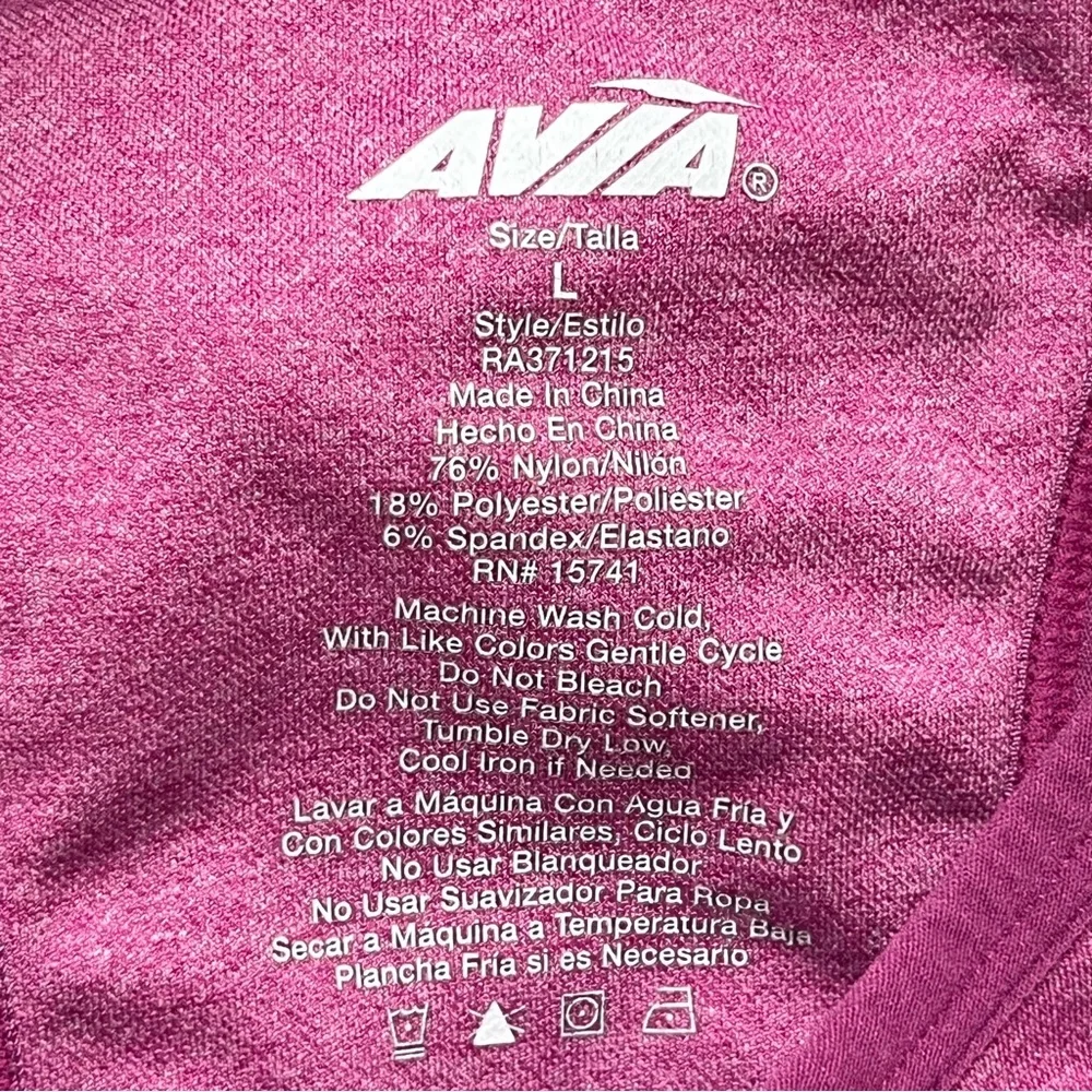 AVIA Racerback Raspberry Sports Bra Size Large - Picture 3 of 3